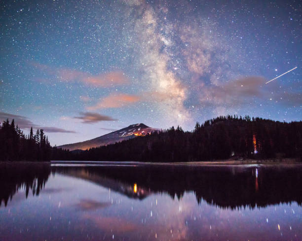 istock Mt Bachelor reflecting in Todd Lake Bend, Oregon 966578226
