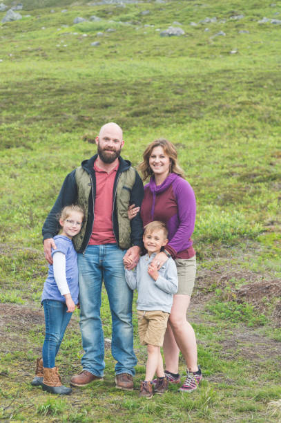 istock Family hiking on Alaska mountain 966578428