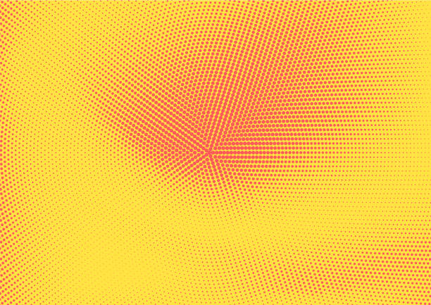 абстрактный оранжевый пунктирный и градиентный фон - pop art rainbow backgrounds abstract stock illustrations