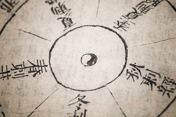 古代中国の伝統的な薬のご予約 - yin yang symbol acupuncture chinese medicine taoism ストックフォトと画像