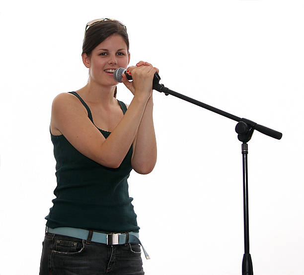 istock Cute hispanic teen singer 96659219