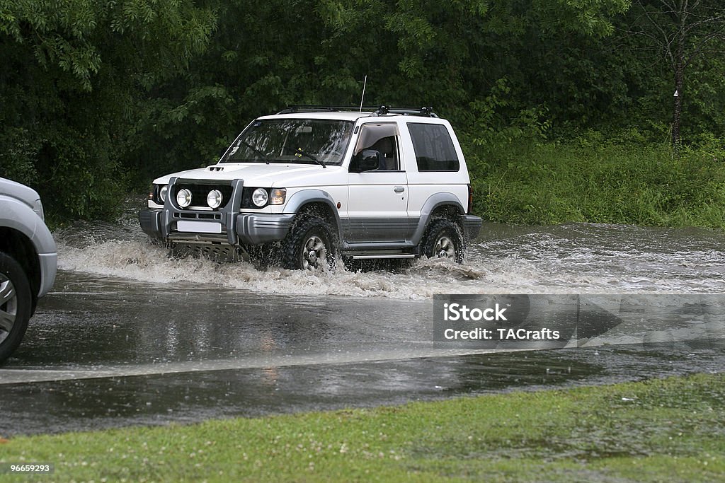 SUV cheia - Royalty-free Enchente Foto de stock