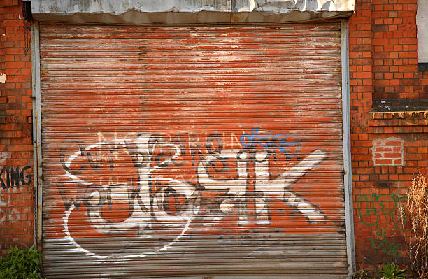 Grafitti shutter stock photo