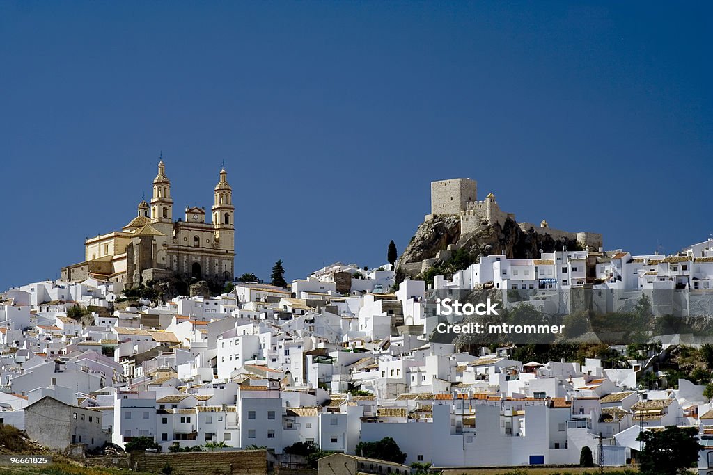 Village médiéval blanc - Photo de Olvera libre de droits