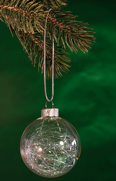 istock Hanging Clear Ornament on Green 96662121