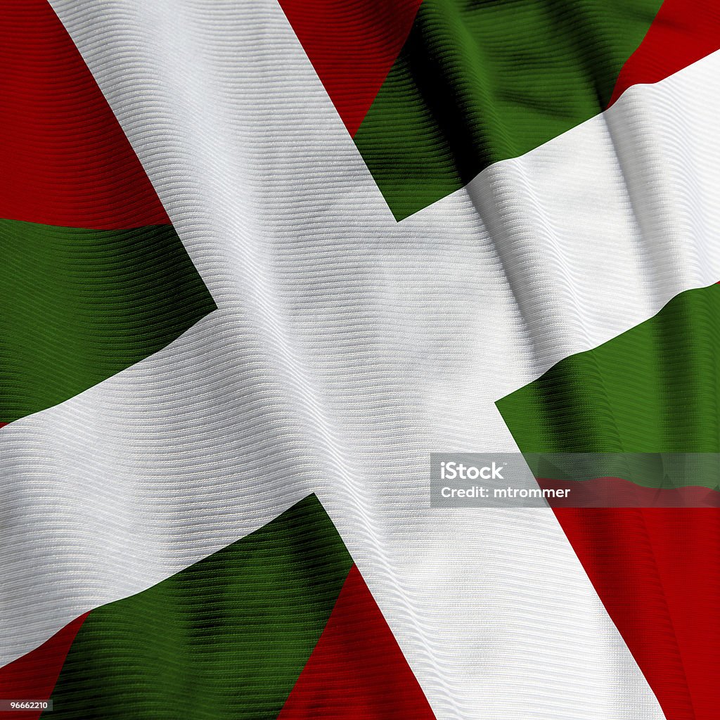 バスクの旗のクローズアップ - イベリア半島のロイヤリティフリーストックフォト