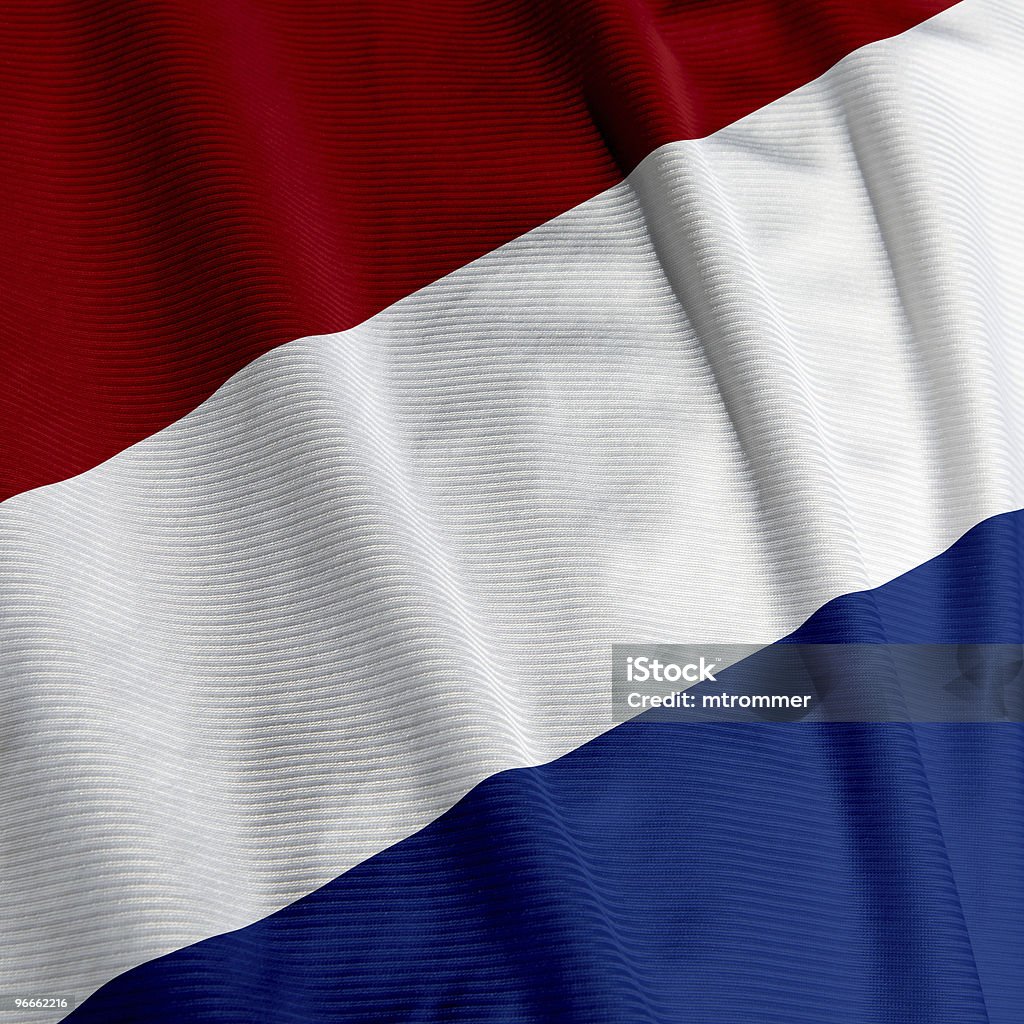 Zbliżenie flagi Holandii - Zbiór zdjęć royalty-free (Bez ludzi)