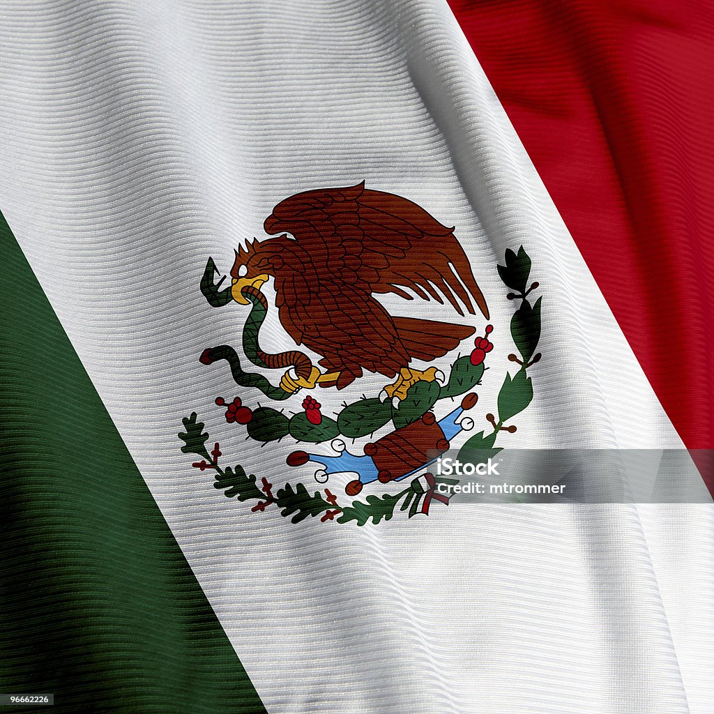 멕시코 국기 클로즈업 - 로열티 프리 0명 스톡 사진