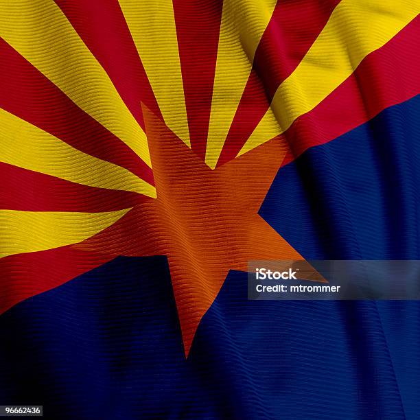 Arizona Flaga Zbliżenie - zdjęcia stockowe i więcej obrazów Bez ludzi - Bez ludzi, Bliskie zbliżenie, Flaga