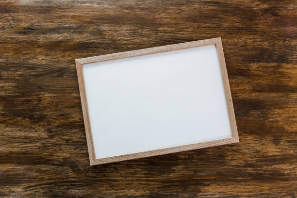 istock Square frame poster mock wooden background 966627852