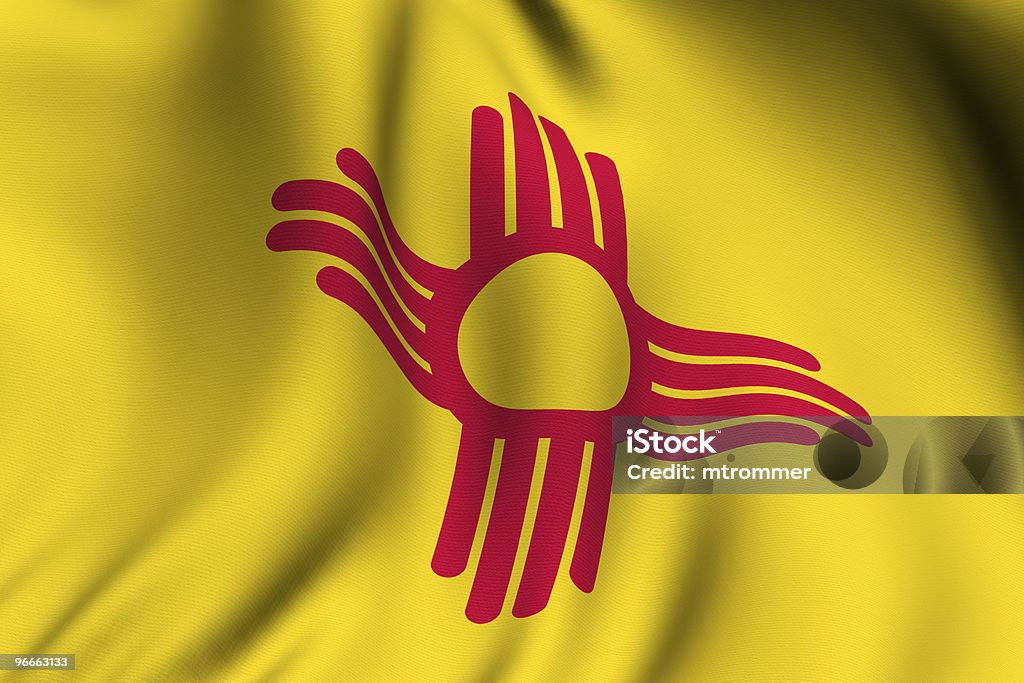 Rendered New Mexico Flag  Flag Stock Photo