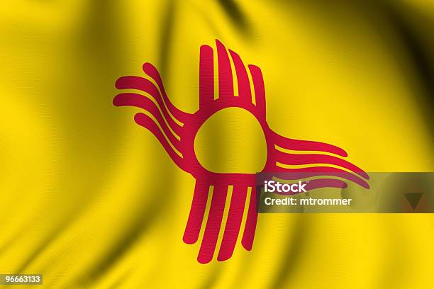 Rendered New Mexico Flag Stock Photo - Download Image Now - Flag, New Mexico, Close-up