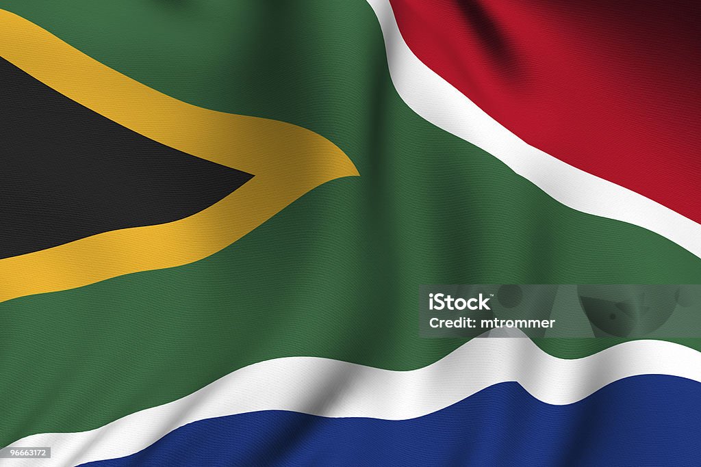 Considerada Bandeira Sul-Africana - Foto de stock de Bandeira royalty-free