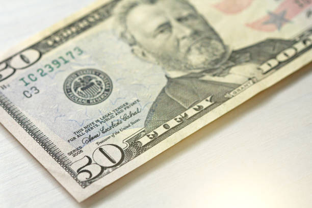 istock Fifty Dollars With One Note. 50 Dollars 966631980