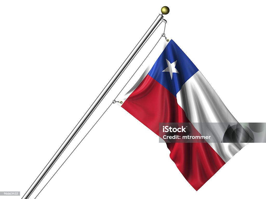 Isolato Bandiera del Cile - Foto stock royalty-free di America Latina
