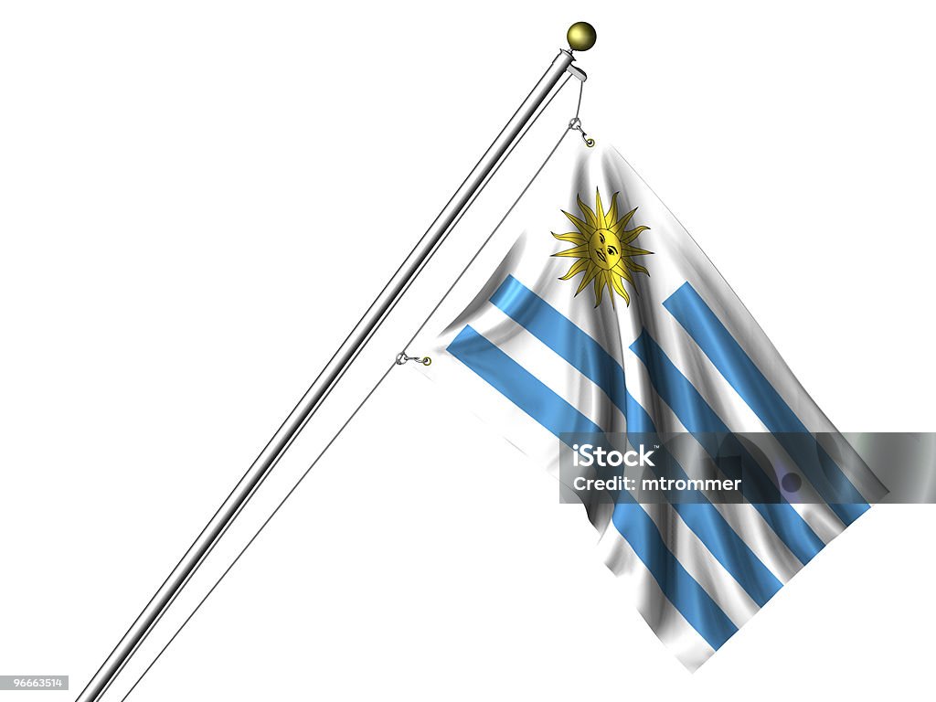 Isolado de bandeira uruguaio - Royalty-free América Latina Foto de stock