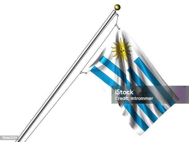 Isolado De Bandeira Uruguaio - Fotografias de stock e mais imagens de América Latina - América Latina, América do Sul, Bandeira