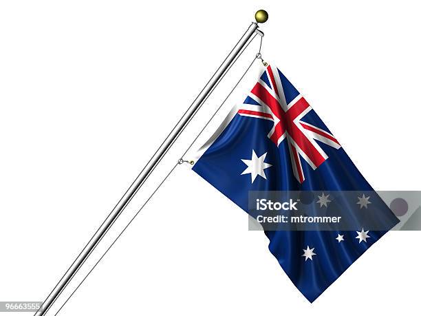 Isolated Australian Flag Stock Photo - Download Image Now - Australian Flag, White Background, Australia