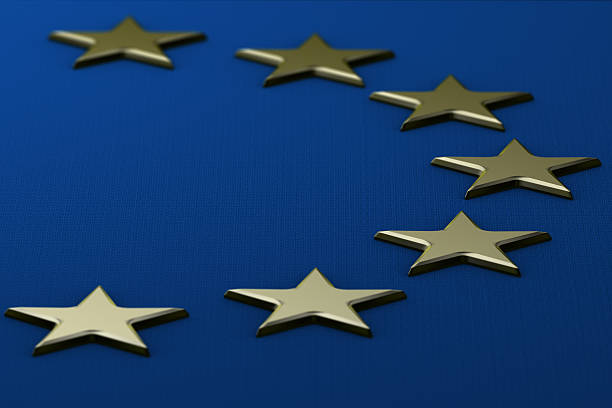istock European Flag With Raised Stars 96663560