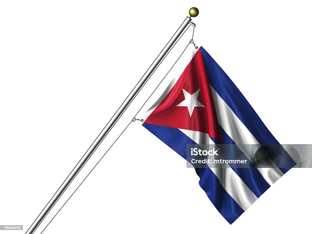 Isolated Cuban Flag  Cuban Flag Stock Photo