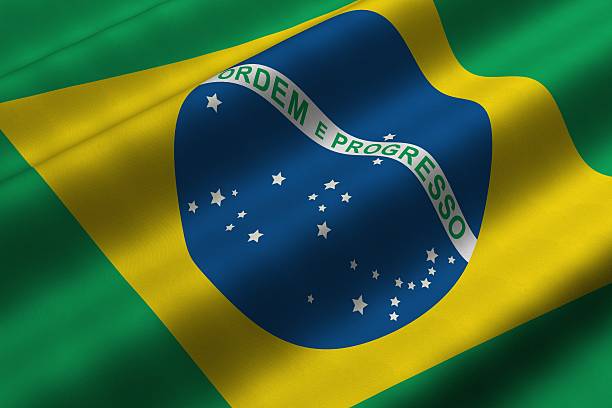 bandeira brasileira - brazilian flag brazil flag three dimensional shape - fotografias e filmes do acervo