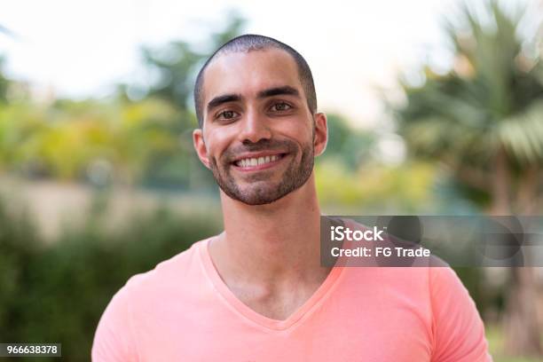 Portrait Of Latino Man Smiling Stock Photo - Download Image Now - Men, Portrait, Brazil