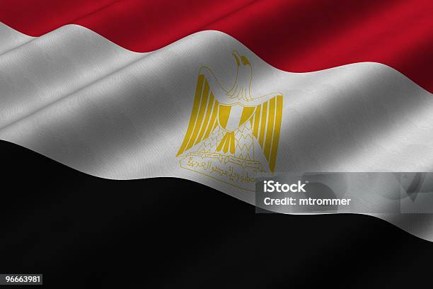 Bandeira Do Egipto - Fotografias de stock e mais imagens de Bandeira - Bandeira, Bandeira Nacional, Bandeira do Egito