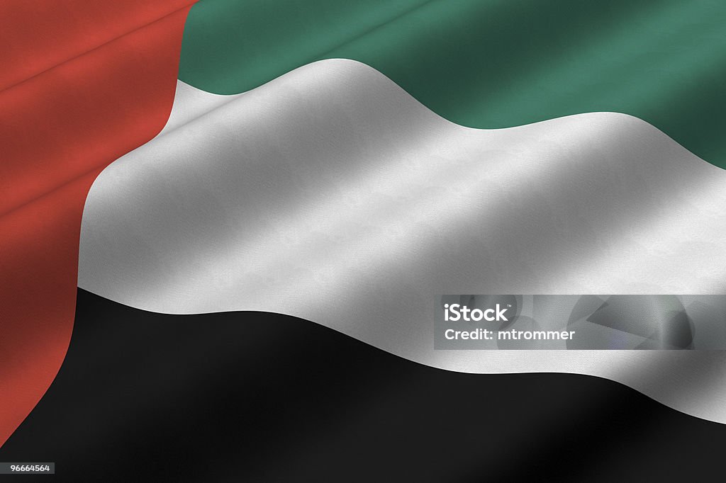 Bandiera degli Emirati Arabi Uniti - Foto stock royalty-free di Bandiera degli Emirati Arabi Uniti