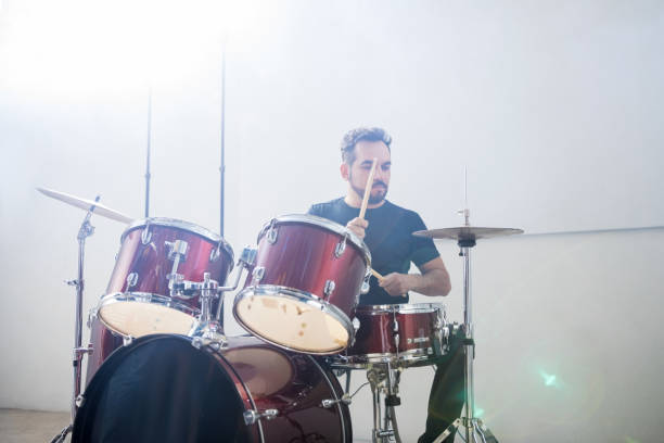 istock Playing drums in music festival 966649198