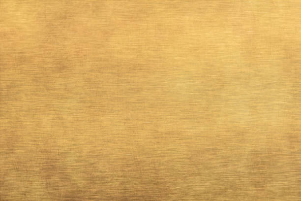 istock Brushed gold scratched metal texture 966649480