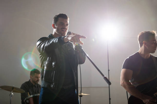 istock Rock music band on stage 966649516