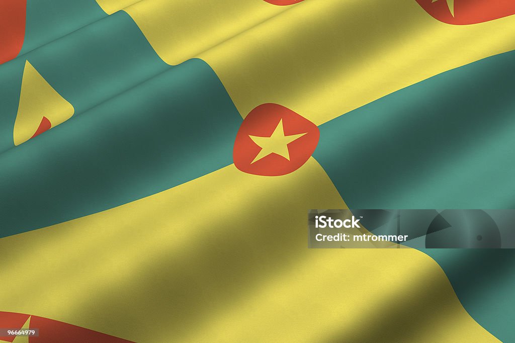 Grenadian Flag  Caribbean Stock Photo