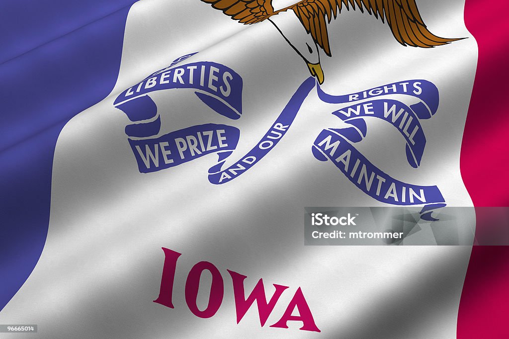 Bandiera di Iowa - Foto stock royalty-free di Bandiera