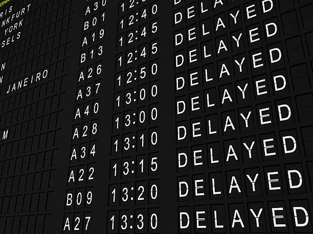 voli in ritardo - delayed foto e immagini stock