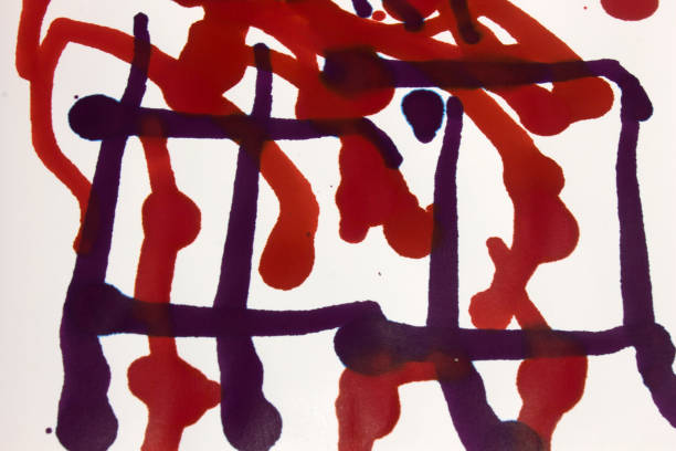 istock Purple and Red paint background 966652026