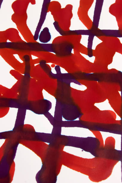 istock Purple and Red paint background 966652078