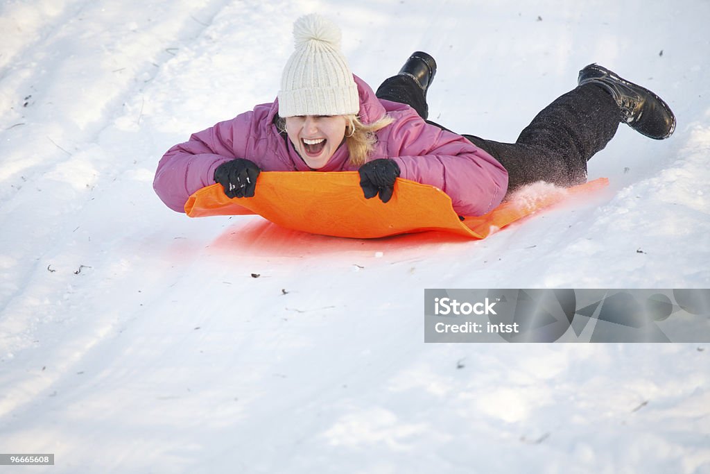 Girl having fun in snow  Activity Stock Photo