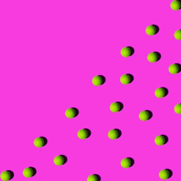 Creative Tennis Balls on a Purple Background