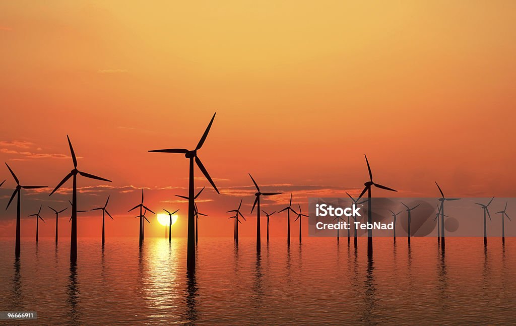 Wind farm - Lizenzfrei Meer Stock-Foto