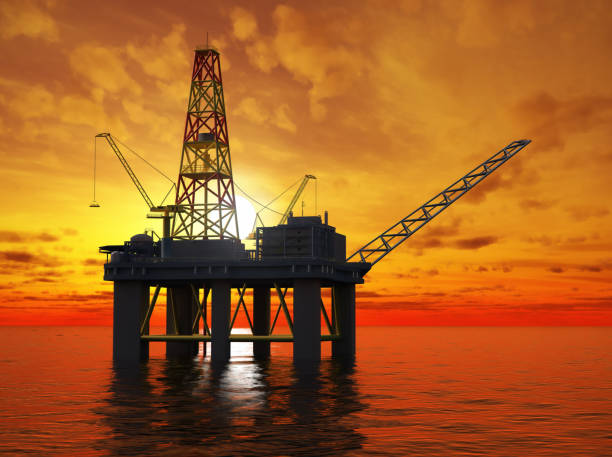 istock Oil platform on the sea. 96667299