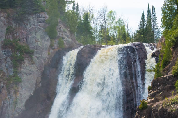 High Falls of tettegouche state park, Minnesota High Falls of tettegouche state park, Minnesota portage valley stock pictures, royalty-free photos & images