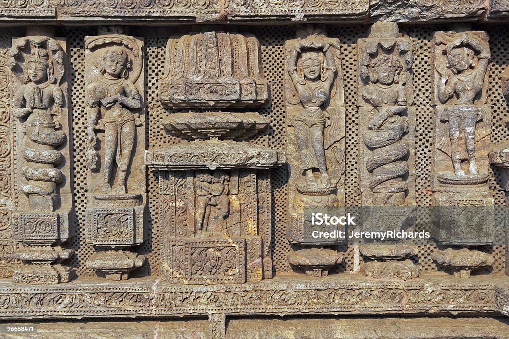 Sculptures sur d'anciens Temple hindou de Konark - Photo de Adulte libre de droits