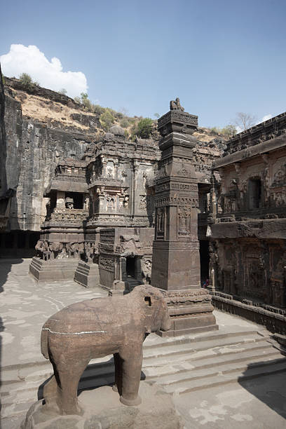 istock Ancient Hindu Temple at Ellora Caves, India 96668490