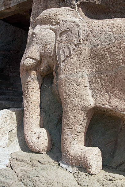 istock Ancient Carving of an Elephant 96668594