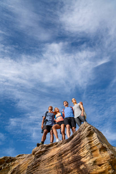 istock Happy group of people hiking 966705894