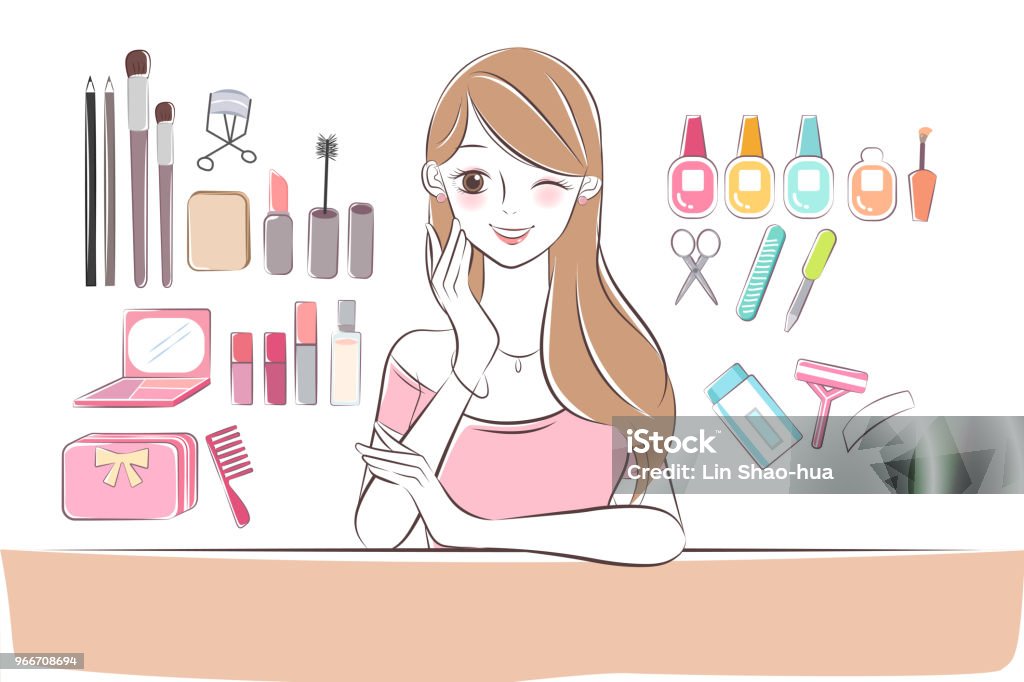 Beauty Cartoon Skin Care Woman Stock Illustration - Download Image Now -  Adult, Adults Only, Asia - iStock