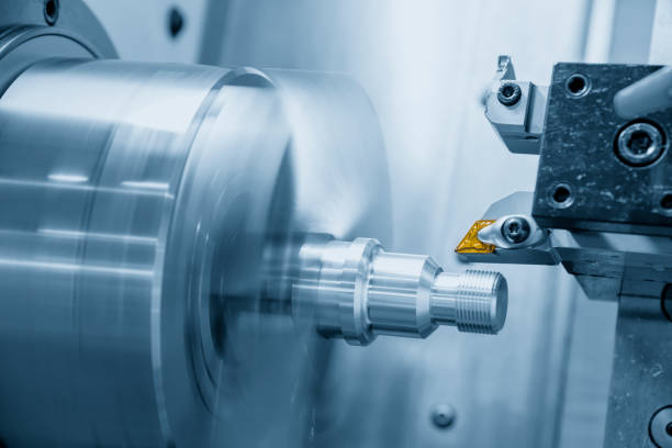 istock The cutting tool of CNC lathe or turning machine 966722336