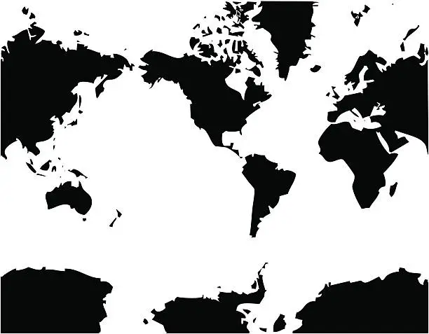 Vector illustration of World Projection Map