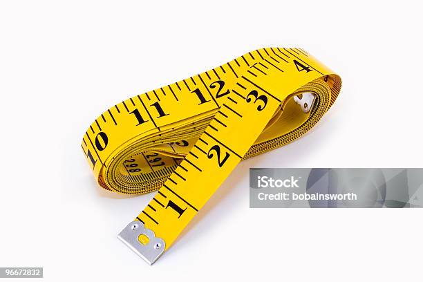 Yellow Tape Measure Stock Photo - Download Image Now - Measuring, Hitting, Centimeter