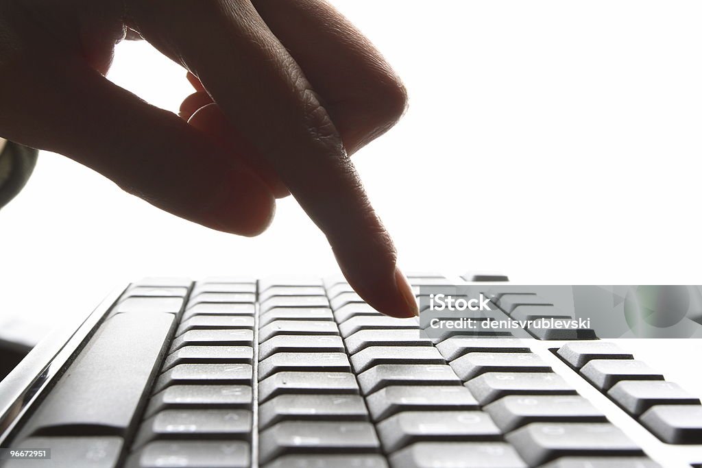 Finger auf der Tastatur - Lizenzfrei Arbeiten Stock-Foto